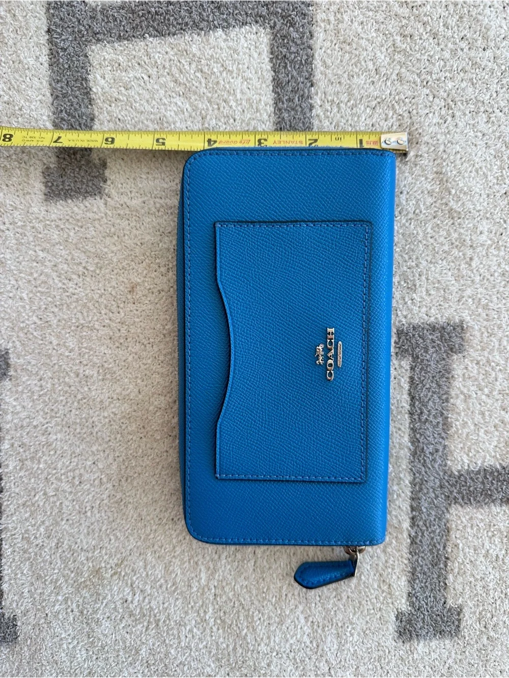 Coach Blue Leather Zip Wallet